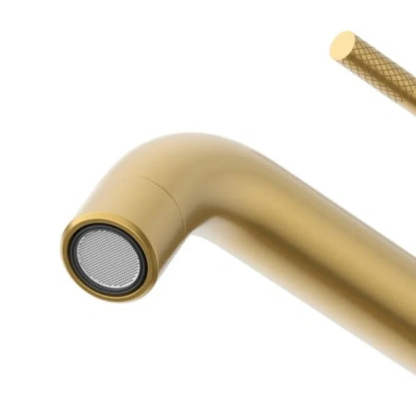 Смеситель для раковины Cezares Relax брашированное золото RELAX-LC1-BORO-W0 (детальная фотография), золото