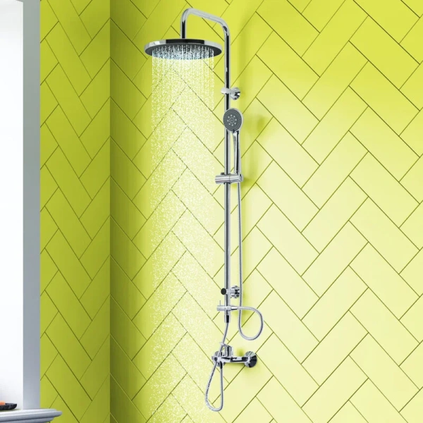 Душевая стойка Dorff Norma с тропическим душем D0710000 (детальная фотография), с тропическим душем