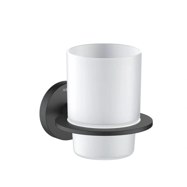 Стакан для ванной Акватек Оберон черный матовый AQ4204MB (детальная фотография)