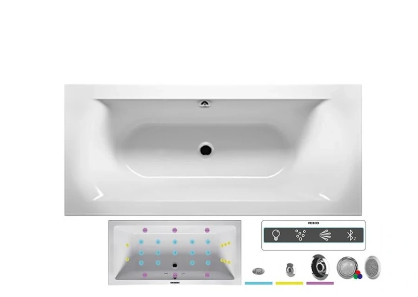 Ванна гидромассажная Riho Lima 170 x 75 см, JOY BB4400500000000_JOY (детальная фотография), современныe, hi-tech