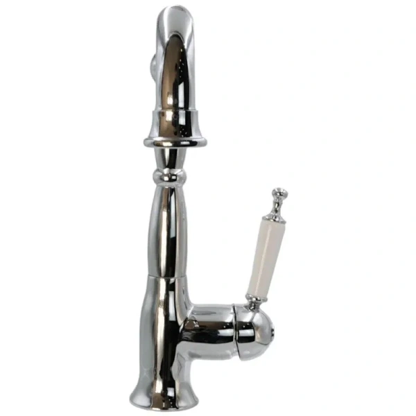 Смеситель для кухни Migliore Oxford хром 18241 (детальная фотография), классические, ретро, с элементами керамики, декорированные