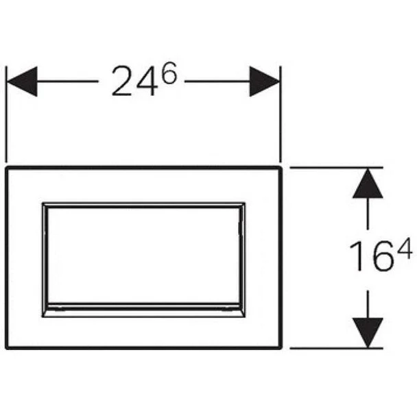 Клавиша смыва Geberit Sigma 30 белая/полоска глянцевый хром 115.893.KJ.1 (детальная фотография), в наличии