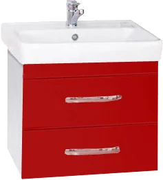 Тумба с раковиной подвесная Misty Эмилия 60 см с ящиками (детальная фотография)