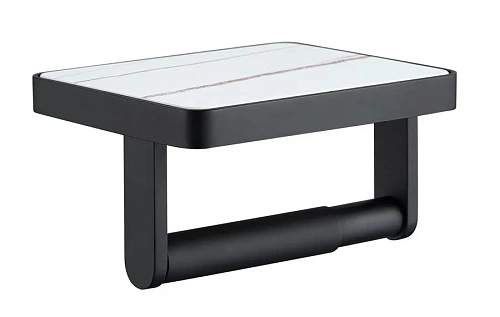 Бумагодержатель IDDIS On-X с полкой из белого камня - фото 1