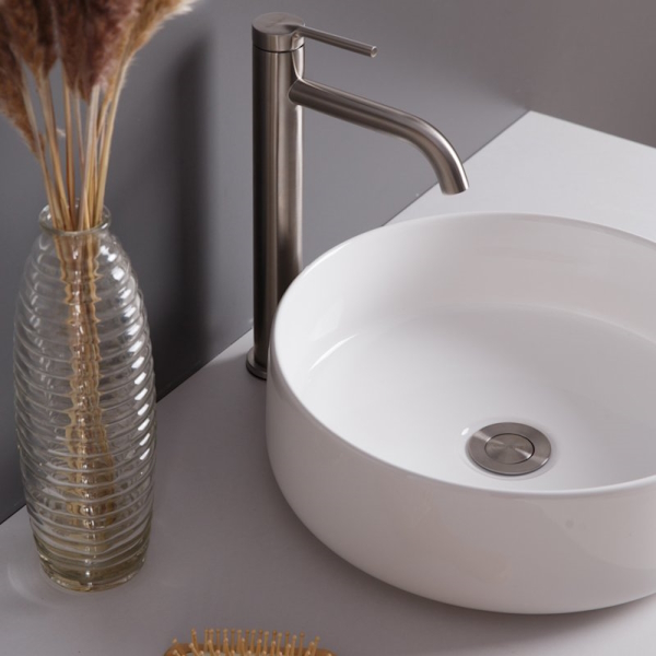 Раковина BelBagno 36 см накладная BB1357 (детальная фотография), из санфарфора