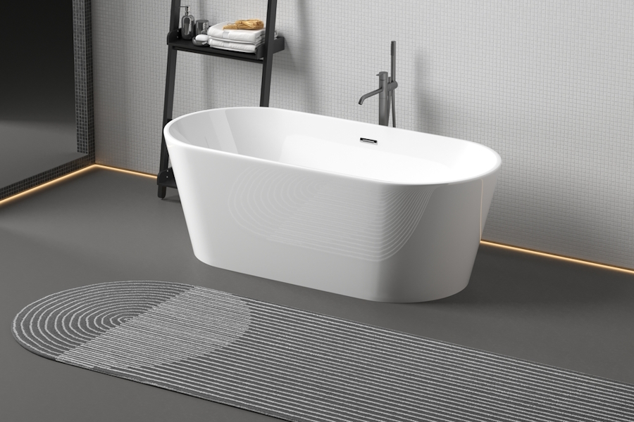 Ванна акриловая Sancos Mimi 170x80 см отдельностоящая FB01 (детальная фотография), 170x80 см
