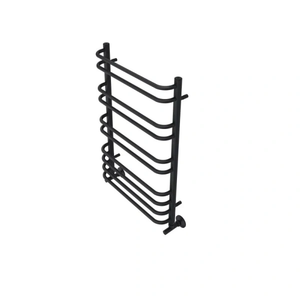 Полотенцесушитель водяной Акватек Пандора 50x80 см черный муар AQ RRС1080BL (детальная фотография), для систем горячего водоснабжения, для систем отопления, с нижним подключением