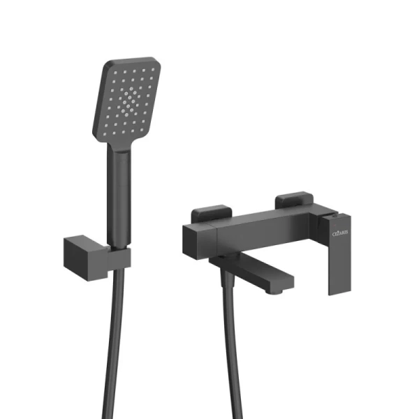 Смеситель для ванны Cezares Slider черный матовый SLIDER-VD-NOP (детальная фотография), настенные