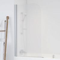 Душевая шторка на ванную профиль матовый хром стекло сатин Vegas-glass