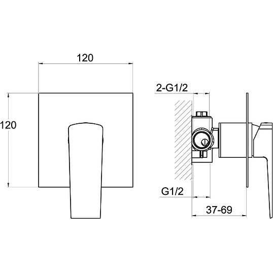 Схема (детальная фотография), для душа