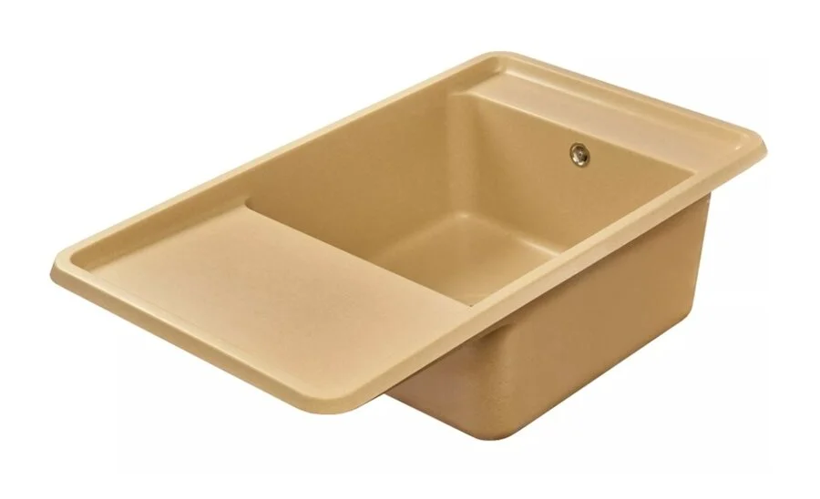 Мойка для кухни Акватон Беллис 87 см латте 1A724832BS260 (детальная фотография), из искусственного мрамора