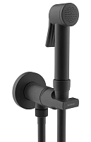 Гигиенический душ со смесителем Bossini Paloma черный матовый