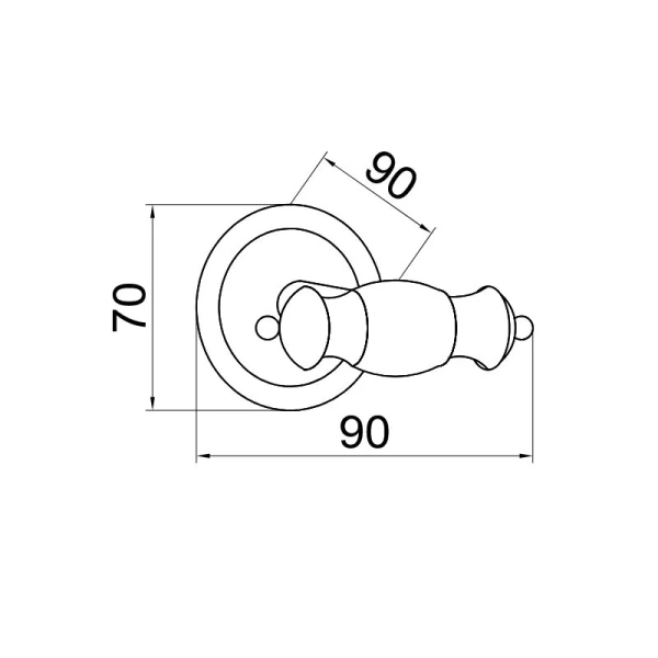 Крючок для ванной Boheme Vogue хром/черный 10186 (детальная фотография), классические, ретро, декорированные