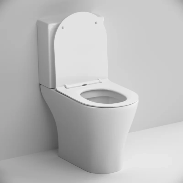 Унитаз компакт Damixa Origin Bit с сиденьем микролифт 778607SC (детальная фотография), сиденье с микролифтом , с антивсплеском, компакт, низкие