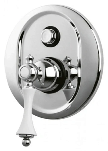 Смеситель для душа Cezares Margot хром, ручка белая - фото 1