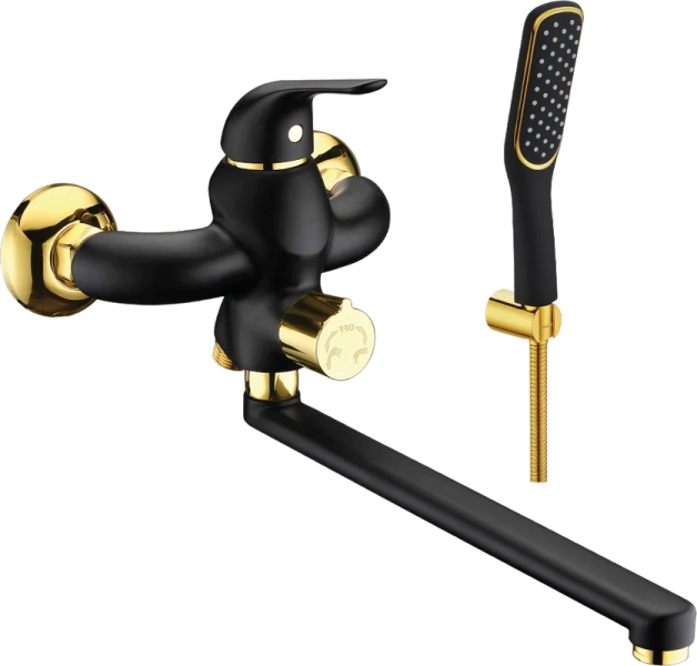 Смеситель, черный/золото Lemark Swan LM5451BG (детальная фотография)