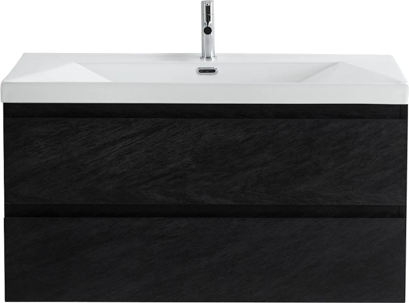 Тумба под раковину подвесная Cezares Molveno 100 см черная MOLVENO-100-2C-SO-NR (детальная фотография)