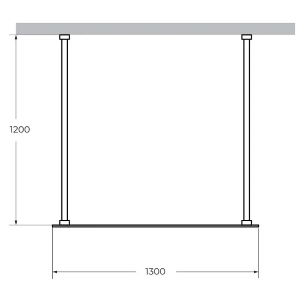 Душевая перегородка Cezares Liberta 130 см профиль черный LIBERTA-L-2-130-120-C-NERO (детальная фотография), современные, hi-tech