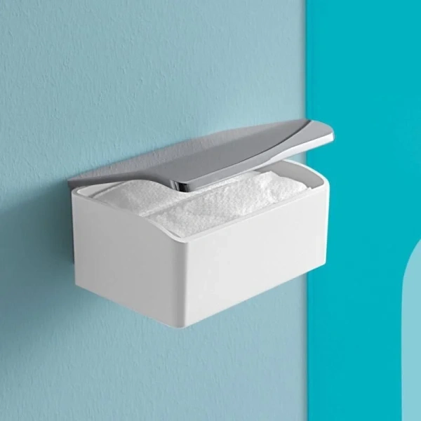 Контейнер для салфеток Keuco Elegance 11667 11667 013000 (детальная фотография), хром, белые