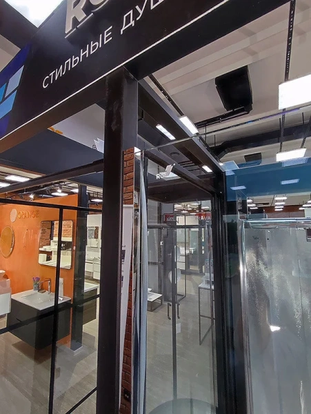 Душевой уголок RGW Hotel HO-081 профиль хром 350608199-11 (детальная фотография), распашные