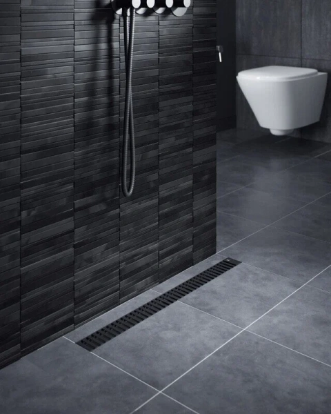 Душевой лоток Timo Drain Systems 60 см черный DS230106/03 (детальная фотография), для монтажа в пол