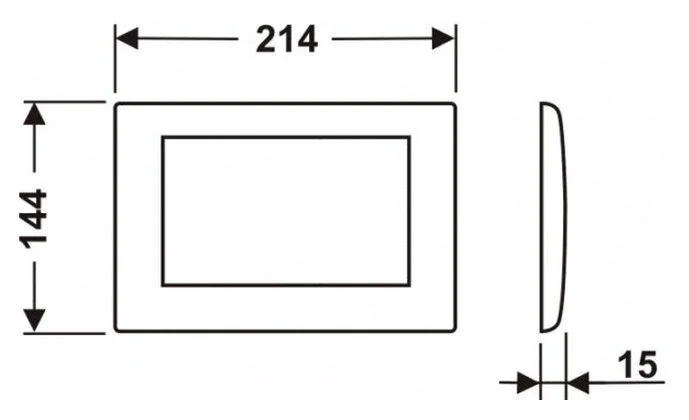 Клавиша смыва, цвет нержавеющая сталь, Tece TECEplanus 9240310 (детальная фотография) index_1