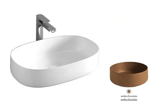 Раковина накладная, ombra bruciata, Artceram Cognac - фото 5