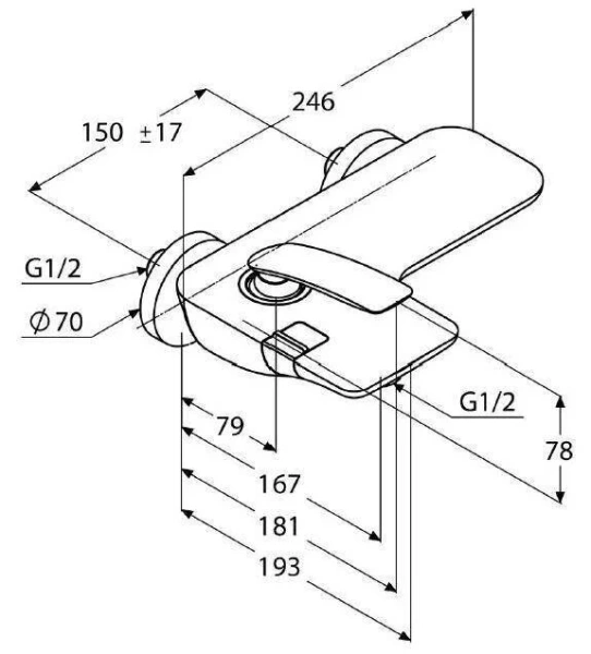 Смеситель для ванны Kludi Balance белый/хром 524459175 (детальная фотография), современные, hi-tech