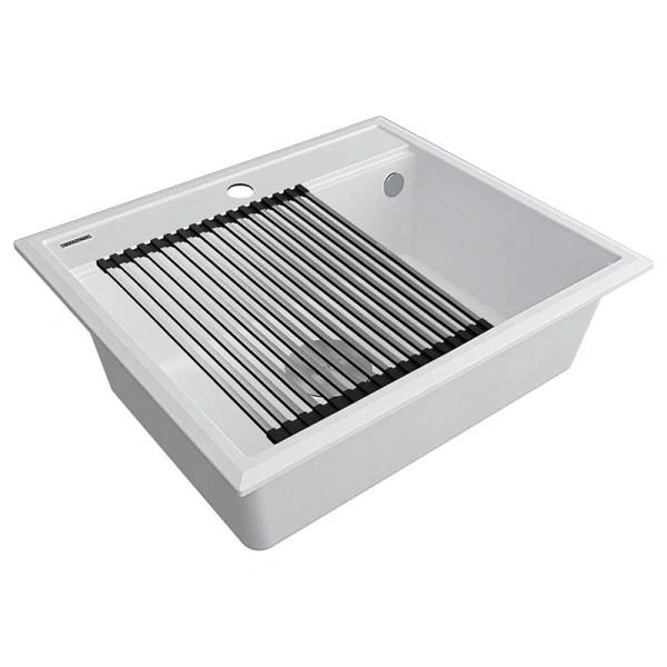 Мойка для кухни Paulmark Stepia 59 см белая PM115951-WH (детальная фотография)