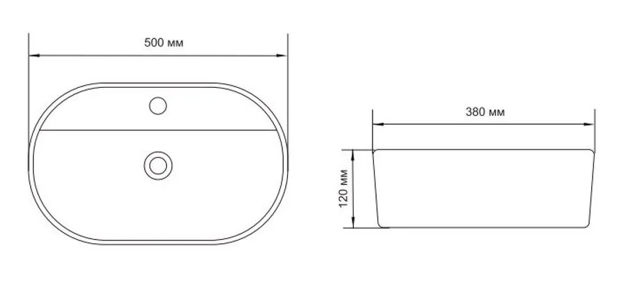 Раковина Aquanet Lake 50 см белая LAKE-2 (детальная фотография), современные, hi-tech