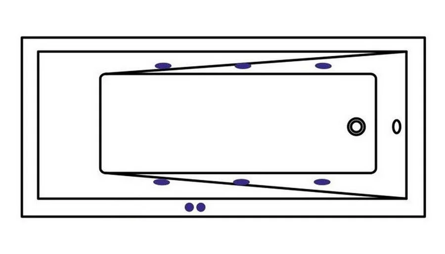 Ванна гидромассажная Whitecross Wave Soft, 150 х 70 см, увеличенная толщина акрила, усиленная армировка, белый/хром, 0101.150070.100.SOFT.CR (детальная фотография), акриловые