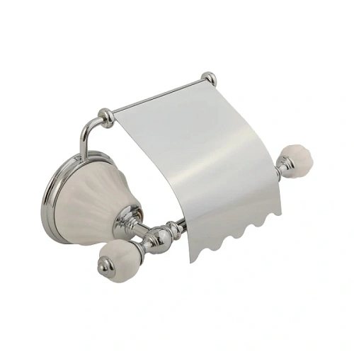 Бумагодержатель Migliore Olivia керамика с платиновым декором, хром - фото 4