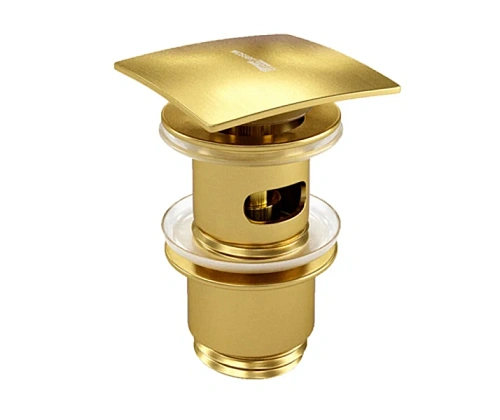 Донный клапан Wasserkraft матовое золото - фото 5