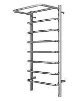 Полотенцесушитель электрический Terminus Полка П8 400x850 хром