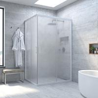 Душевой уголок профиль белый стекло сатин Vegas-glass