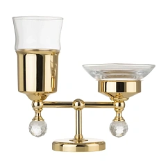 Стакан и мыльница для ванной Migliore Amerida золото