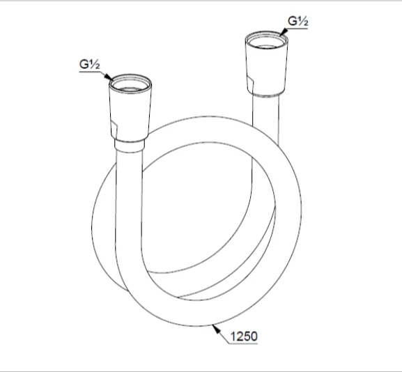 Шланг для душа Kludi Suparaflex золото брашированное 61071N0-00 (детальная фотография), шланги для душа