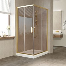 Душевой уголок стекло бронза Vegas-glass ZA-F 110х80 05