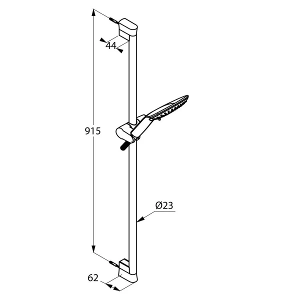 Душевой гарнитур Kludi Fizz хром 6774005-00 (детальная фотография), душевые гарнитуры