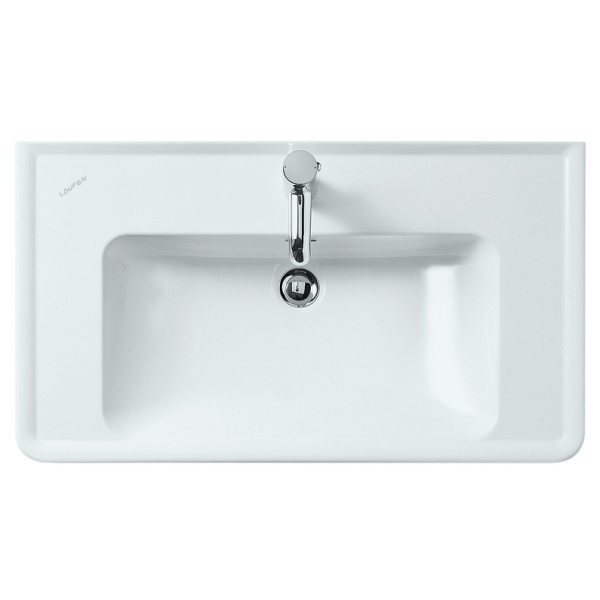 Раковина Laufen Pro 8.1395.6.000 85 см керамика (детальная фотография), подвесные, на полупьедестал, на пьедестал, пристенные