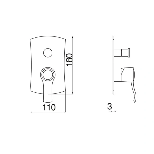 Смеситель для душа Nobili Sofi SI98100/E латунь (детальная фотография), для душа