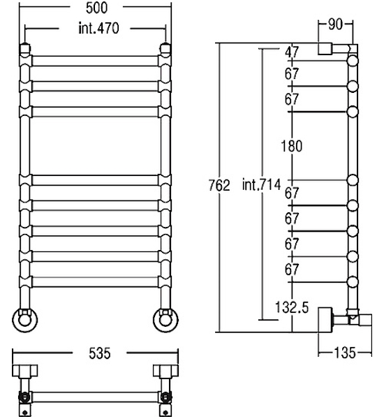Схема (детальная фотография), с нижним подключением
