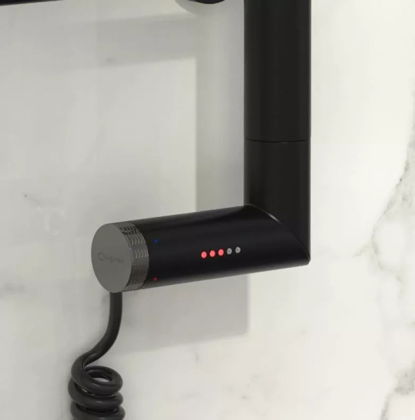 Полотенцесушитель электрический Сунержа Флюид 2.0 50x100 см черный матовый 31-5221-1050 (детальная фотография), современные, hi-tech