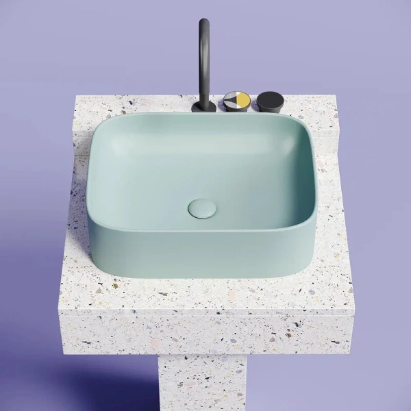 Раковина Ceramica Nova Element 50 см зеленая CN6052MLG (детальная фотография), накладные (на столешницу)