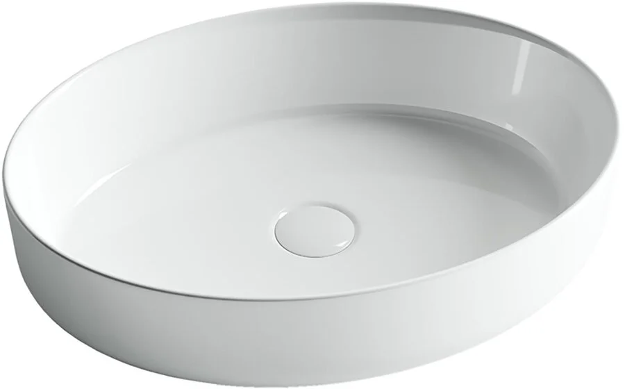 Раковина накладная Ceramica Nova Element 55 см овальная CN5002 (детальная фотография), современные, hi-tech