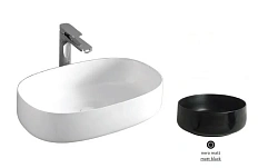 Раковина накладная, матовая черная, Artceram Cognac