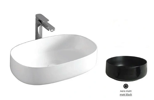 Раковина накладная, матовая черная, Artceram Cognac - фото 6