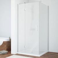 Душевой уголок профиль матовый хром стекло сатин Vegas-glass