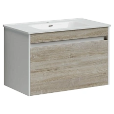 Тумба с раковиной подвесная Sancos Smart SM80E 80 см с ящиками