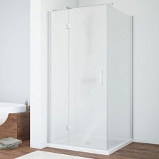 Душевой уголок профиль матовый хром стекло сатин Vegas-glass